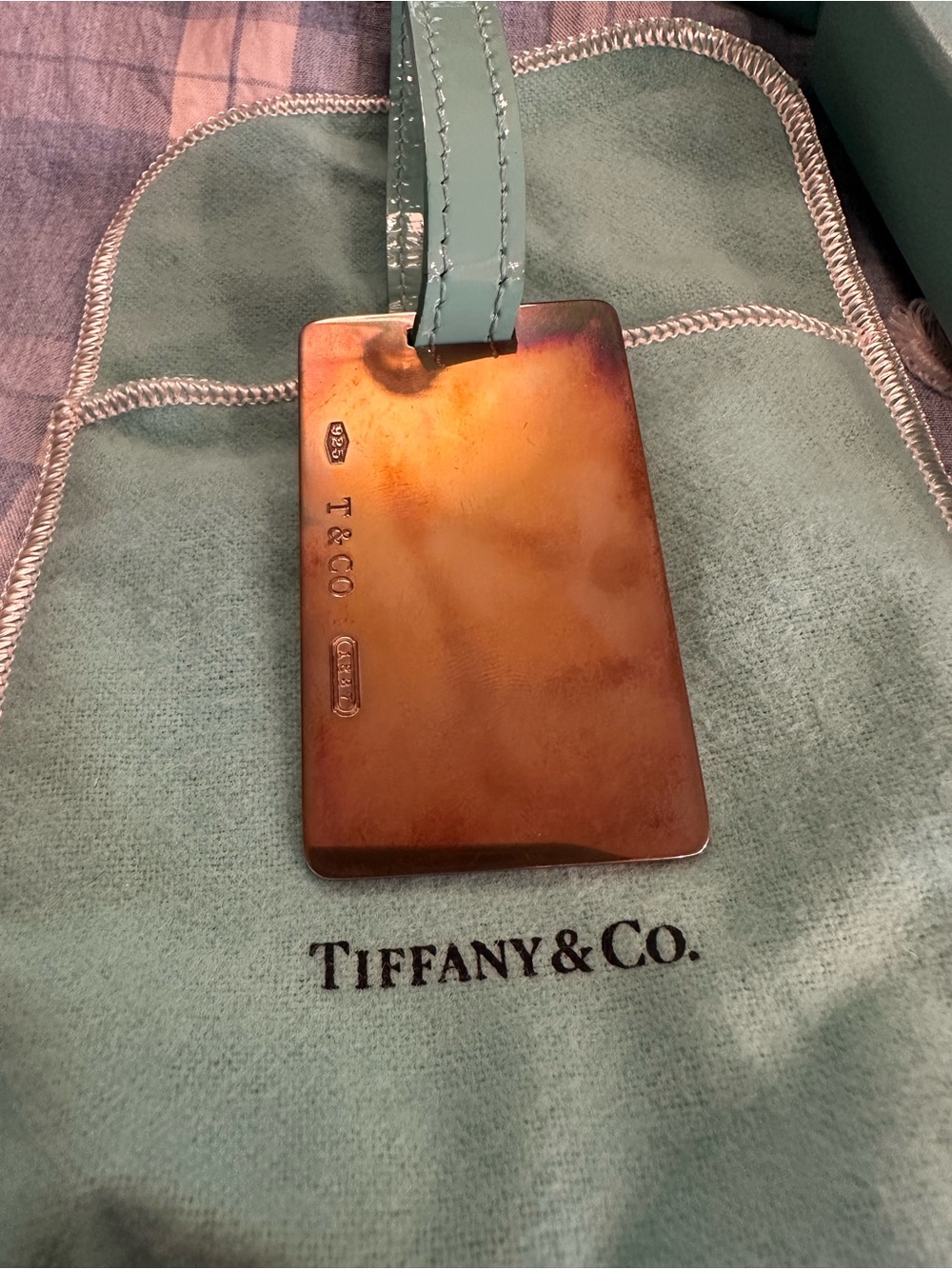 Vintage Tiffany & Co. 1837 Sterling Silver Luggage Tag With Box - Picture 3 of 9